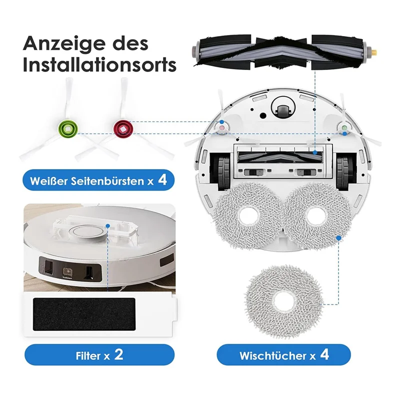 AY03-Piezas de repuesto compatibles con aspiradoras robot Ecovacs Deebot T20 Omni/T20 Max/T20 Pro-cepillo de rodillo principal
