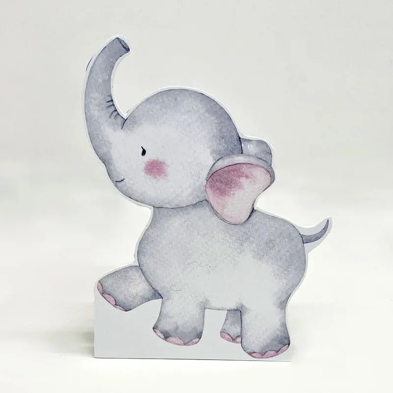 45/61/92cm Elephant Cutouts Pink Blue Baby Elephant Cute Animals KT Board for Girls Boys Baby Shower Birthday Decor Backdrop