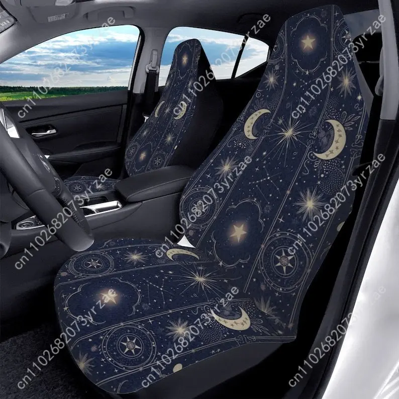 

Celestial Moon Car Seat Covers Universal Environmentally Friendly Interior Decorations Comfortable Breathable Car Seat Covers