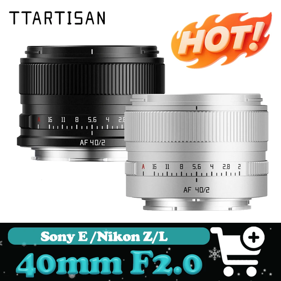 

Полнокадровый объектив TTArtisan AF 40 мм F2 с автофокусом F2.0 и большой диафрагмой для уличной документальной фотографии для Sony E Nikon Z L