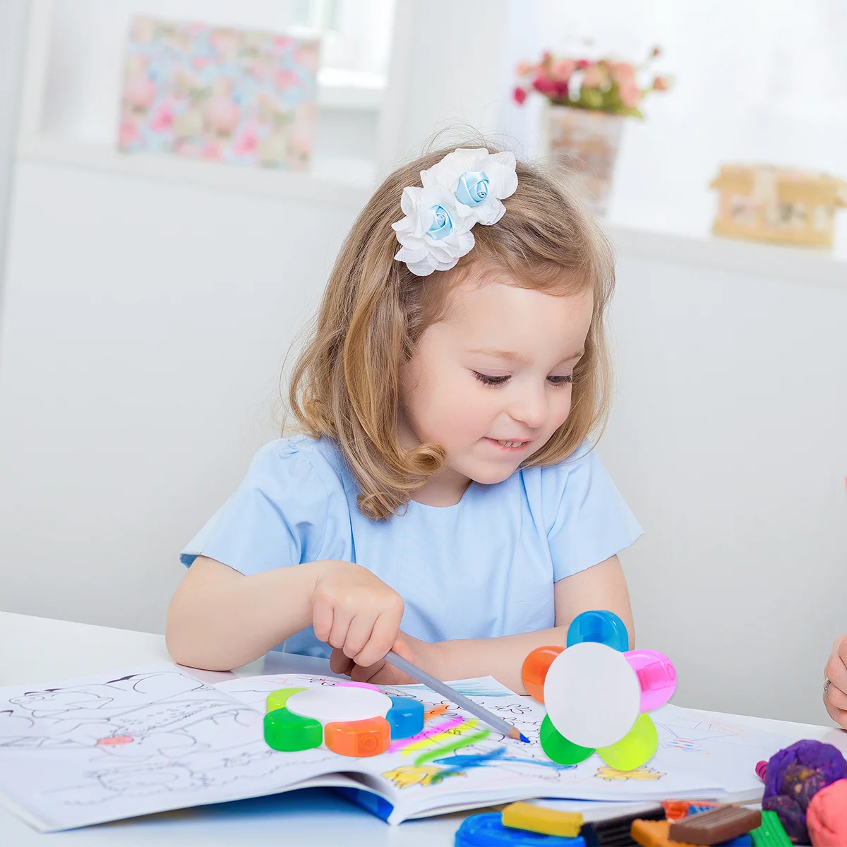 

5 шт. флуоресцентный акварельный маркер с лепестками, креативный маркер для школы, офиса, канцелярские принадлежности, художественный маркер для рукоделия