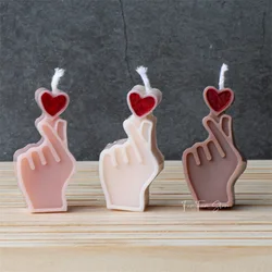 Small Gesture Love Candle Mold Heart Shape Silicone Chocolate Ice Cube Resin Mold Large Candle Cake Confession Decor Party Gifts