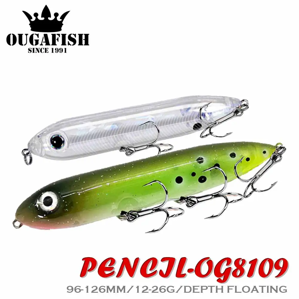 Fishing Lure Floating Pencil 96mm 120mm Hard Bait Top Water Peche Accessoire Leurre Brochet Blackfish Isca Artificial Equipment