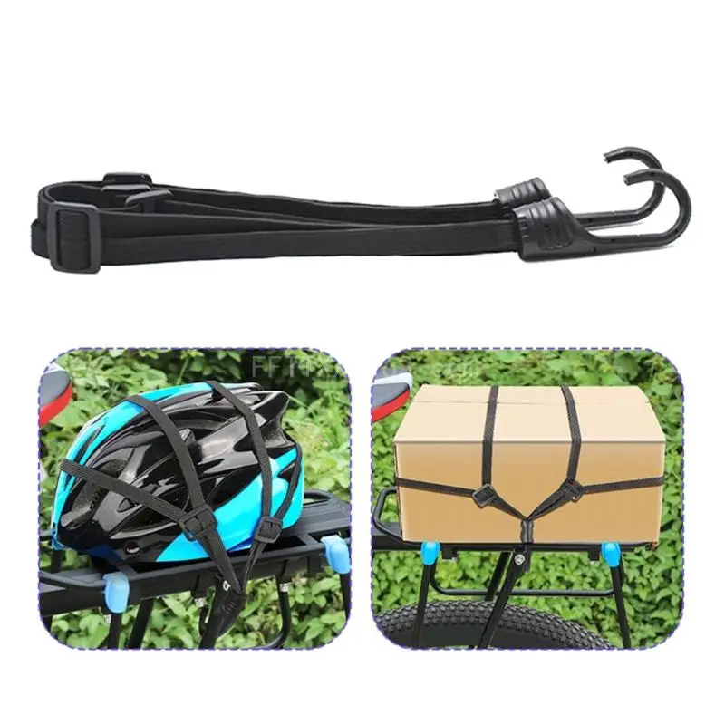 2pcs Bicycles Lashing Strap Elastic Luggage Strap Tension Ropes with Hooks 60-170cm Adjustable Luggage Rope for Cycling