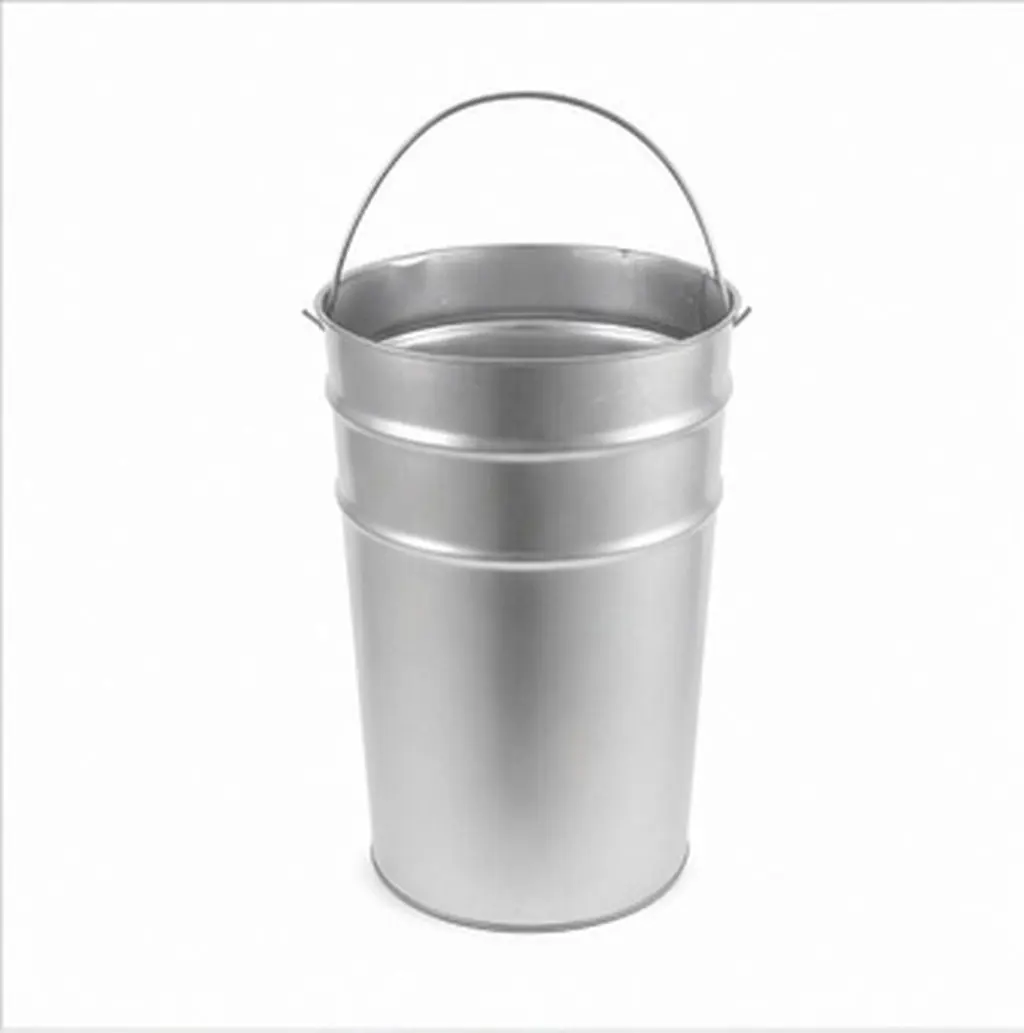 Rust Resistant Galvanized Iron Trash Bucket with Comfort Grip Handle Versatile Metal Garbage Container for Kitchen Bathroom