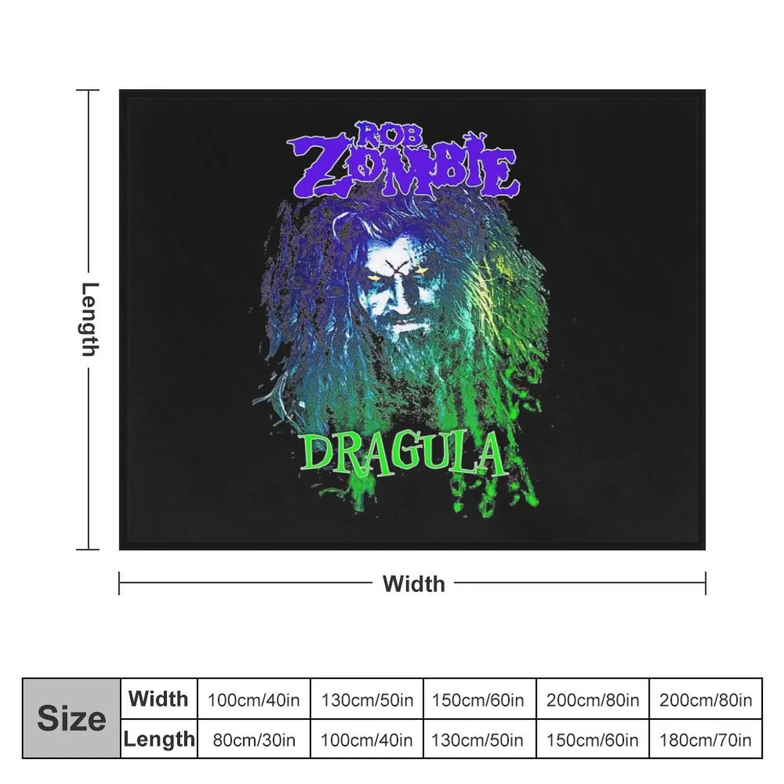 Rob Zombie - Dragula Throw Blanket Decorative Sofas Giant Sofa warm for winter Blankets