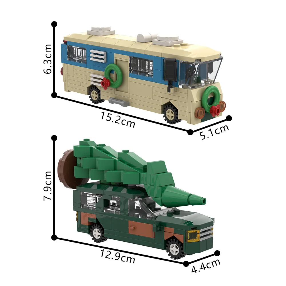 Gobricks MOC historia de Navidad el pequeño modelo de bloques de construcción RV temático de Navidad ladrillos RV diy juguete ensamblado regalo de Navidad
