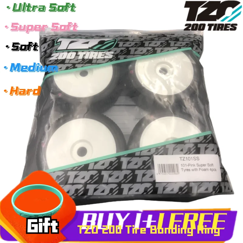 TZO TZ101 Performance 1/8 RC Buggy Tire 17mm Nut Pin Square Lug Hard/Medium/Soft/Super/Ultra Soft high-grip racing tires XRAY AE