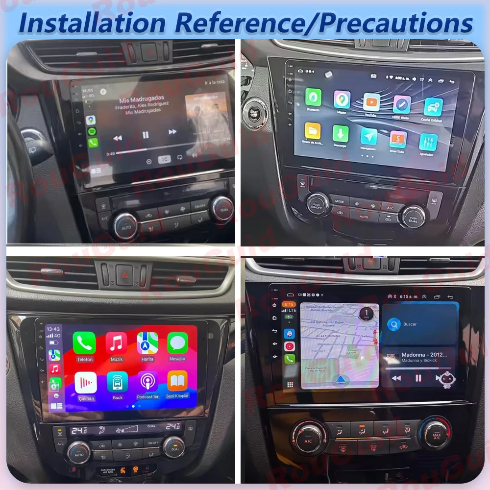 Carplay Car Radio Autoradio For Nissan X-Trail 3 T32 Qashqai 2 J11 2013 - 2022 Automotive Multimedia GPS Navigation Touch Screen