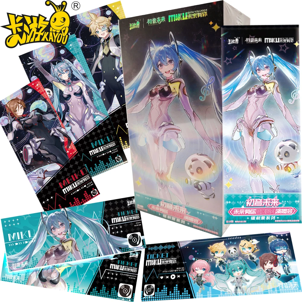 

New Kayou Genuine Hatsune Miku Cards Virtual Idol Princess Concert Theme Precious Laser Ticket Stub Collection Cards Kids Gifts