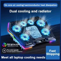 D13 Semiconductor Game Laptop Cooling Pad 8 Angles Adjustable Foldable LED Screen Notebooks Cooler Bracket For 12-21'' Computer - Image 5