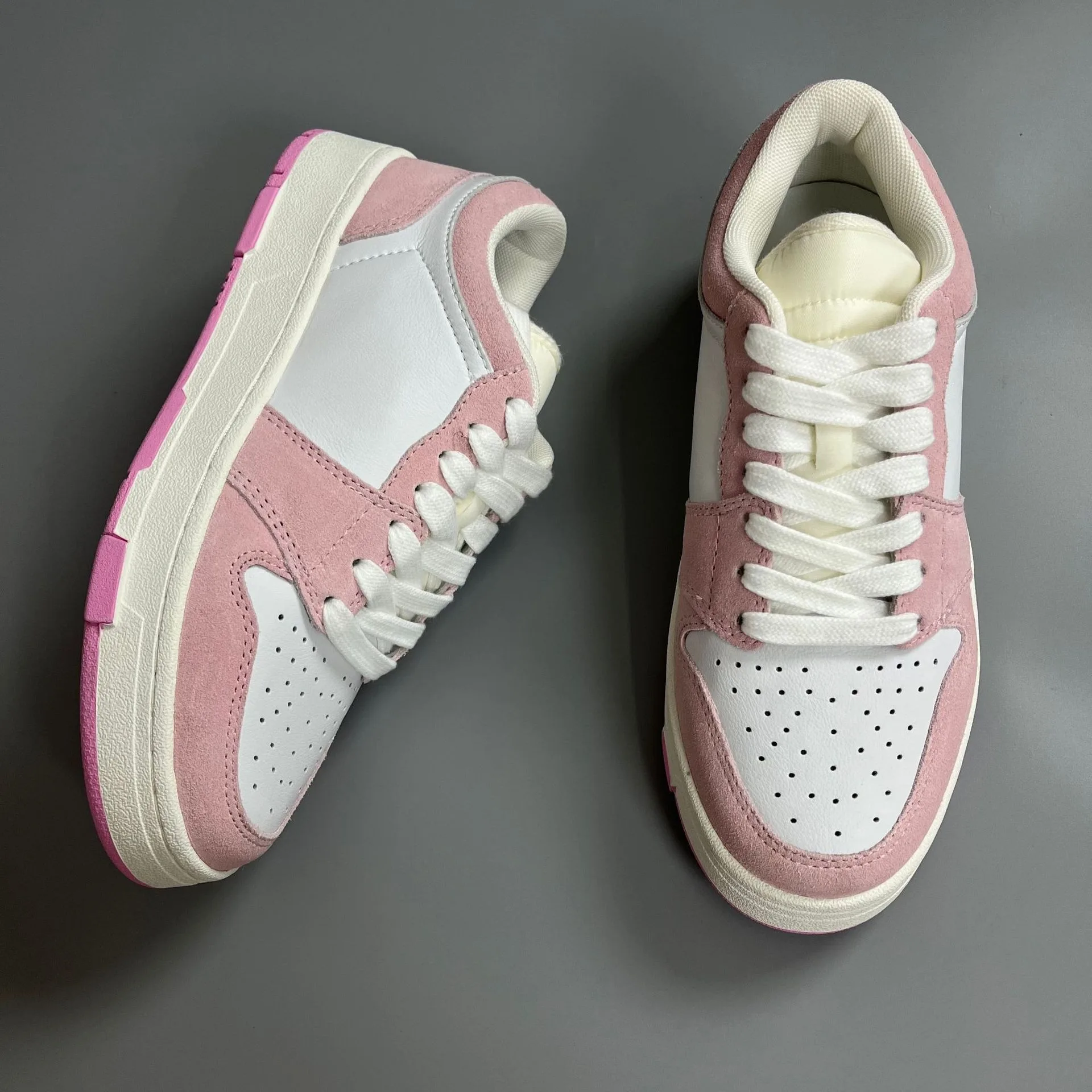 Dave&Di Vintage Sneakers Lovers Patchwork Genuine Leather Soft  Casual Flat Shoes Comfortable Women For 2024 SS