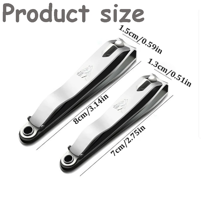 Nail Clippers Stainless Steel Sharpest Nail Cutter Duty Curved Edge for Adult Men Women Swing Out Nail Cleaner/File