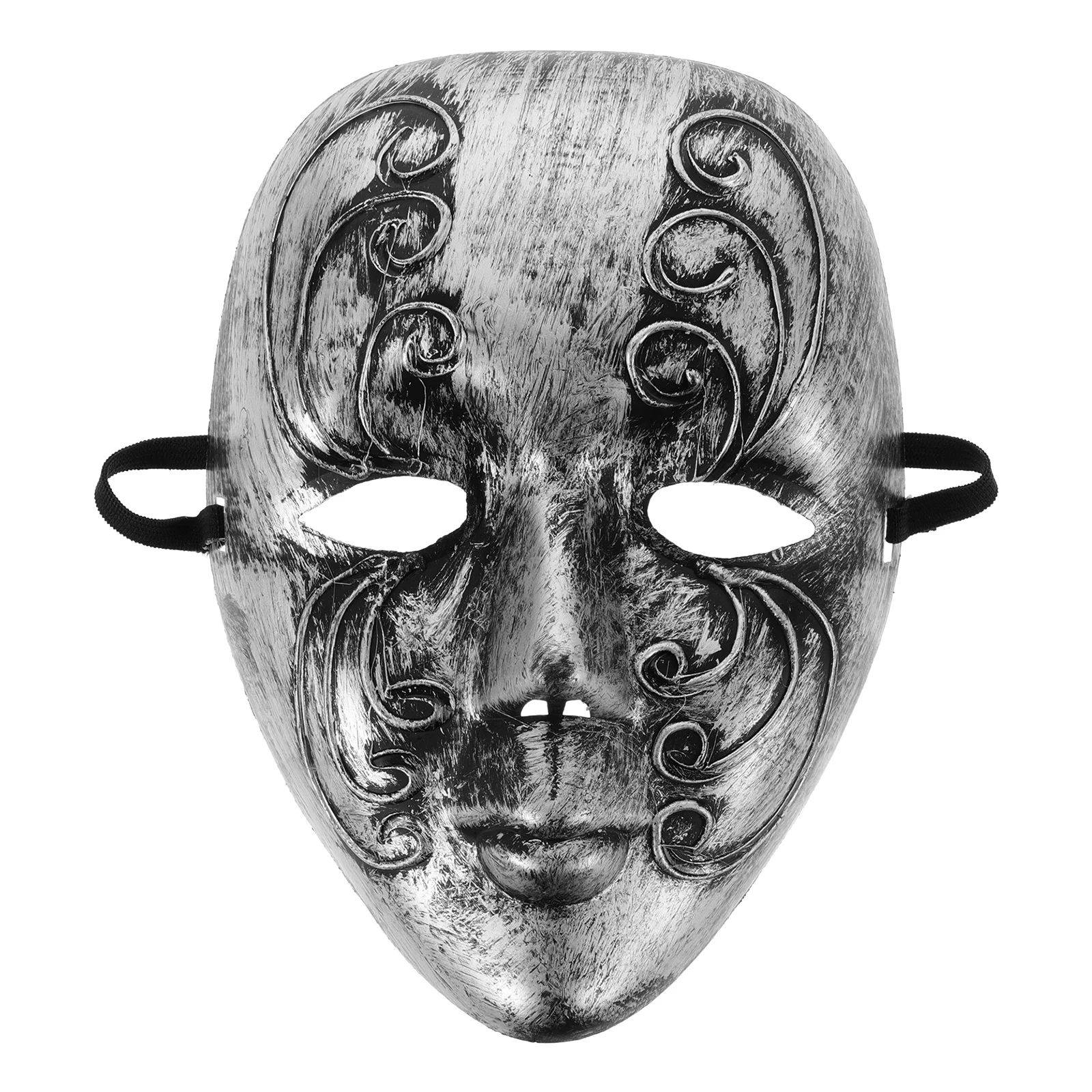 หน้ากากเวนิสแบบเต็มหน้าสไตล์วินเทจน่ากลัวหน้ากากสวมหน้ากากฮาโลวีนเครื่องแต่งกายอุปกรณ์ประกอบฉากเทศกาลปาร์ตี้คาร์นิวัลตกแต่ง