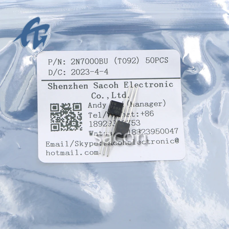 (SACOH Electronic Components) 2N7000BU 2N7000 TO-92 200Pcs 100% Brand New Original In Stock