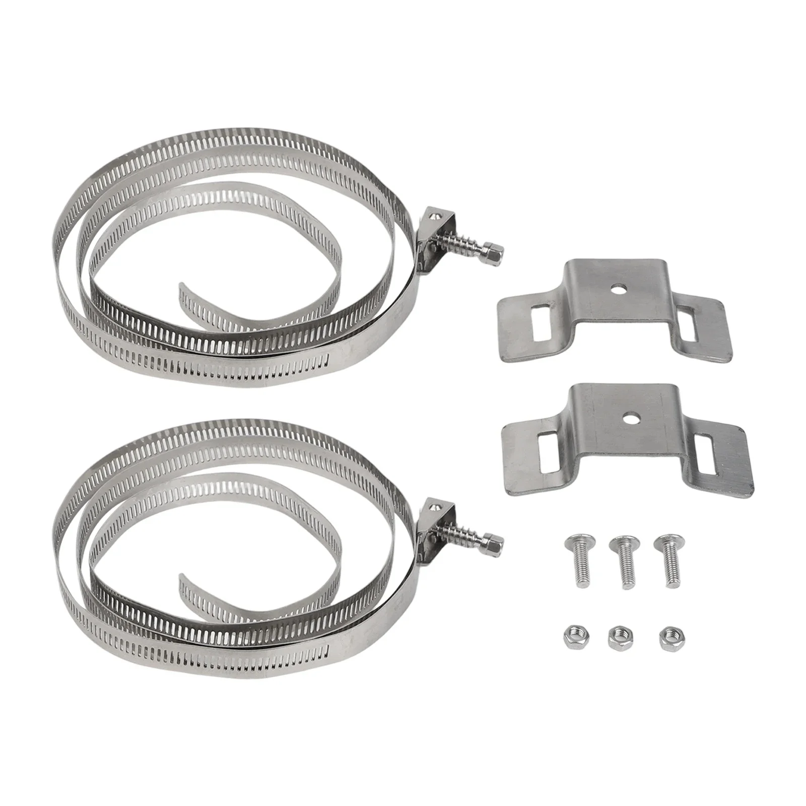 Adjustable Pole Mounting Kit for Road Signs and Utility Poles Metal Holder Compatible with Post Diameters from 4 to 15 Inches
