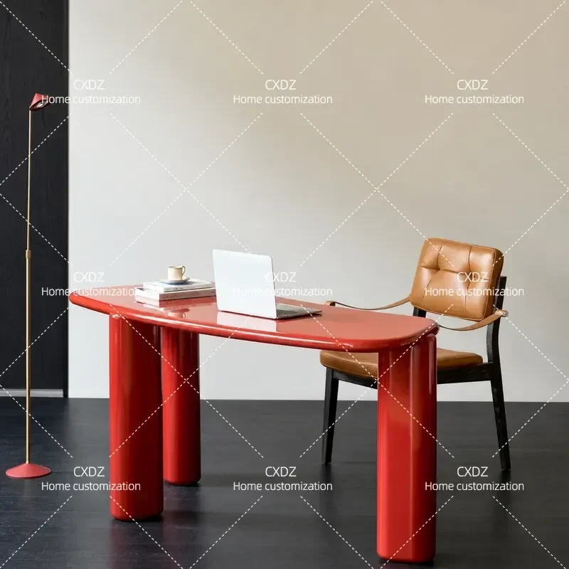 Modern Minimalist Solid Wood Desk Creative Irregular Shape Table for Living Room Office Small Apartment Home Furniture