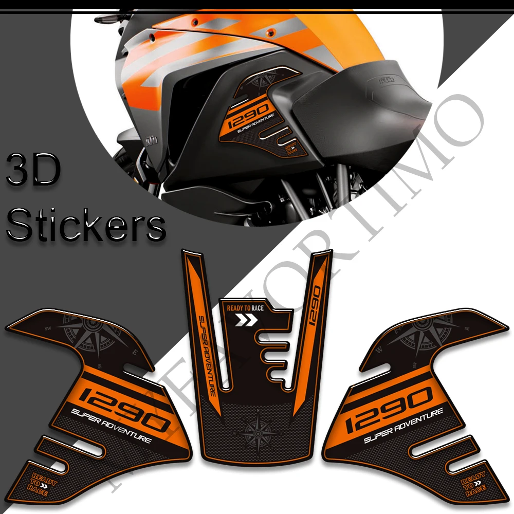 For 1290 S R Super Adventure Tank Pad Side Grips Gas Fuel Oil Kit Knee Protection Screen Wind Deflector Handshield