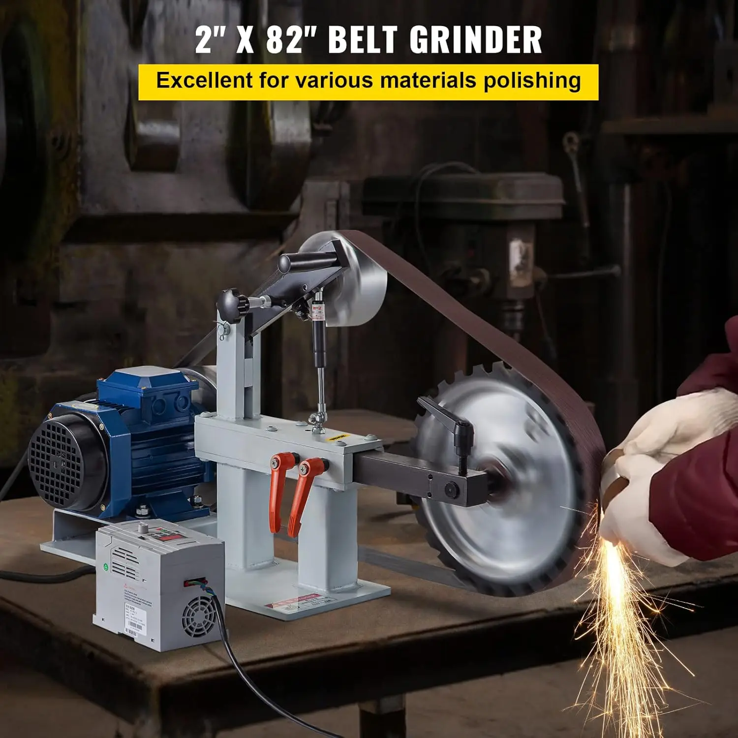 1500W 2HP Belt Sander Grinder, 2