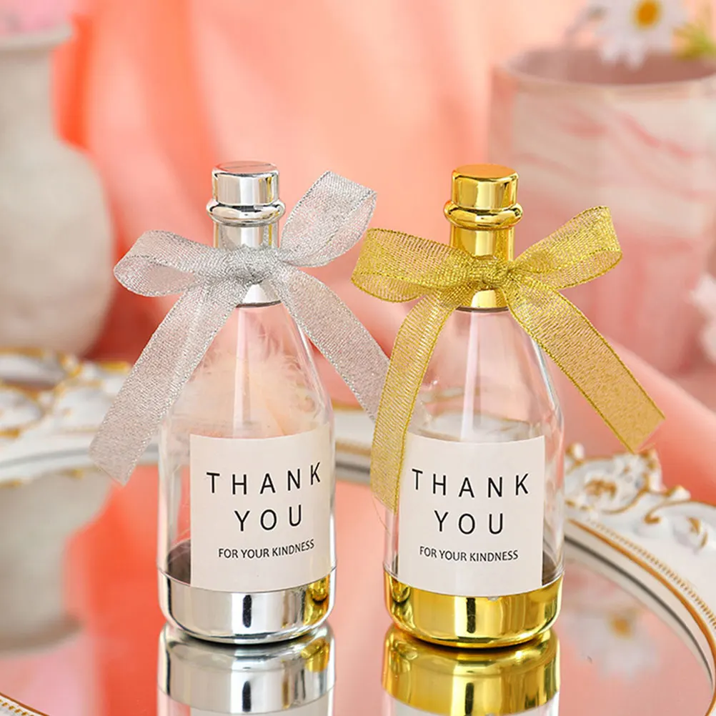 

20 Pcs Simulated Bottle Candy Box Clear Party Favours Boxes Shaped Favors Wedding Gift