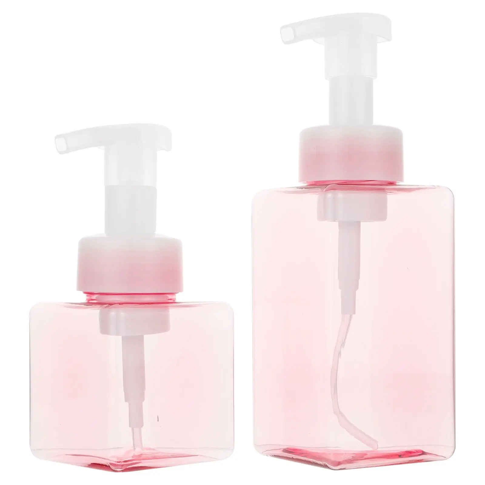 

2Pcs Travel Dispenser Bottles Pink Pet M Size Dense Foam Pump Reusable Lotion Container Lotion Bath Gel Mousse Flask