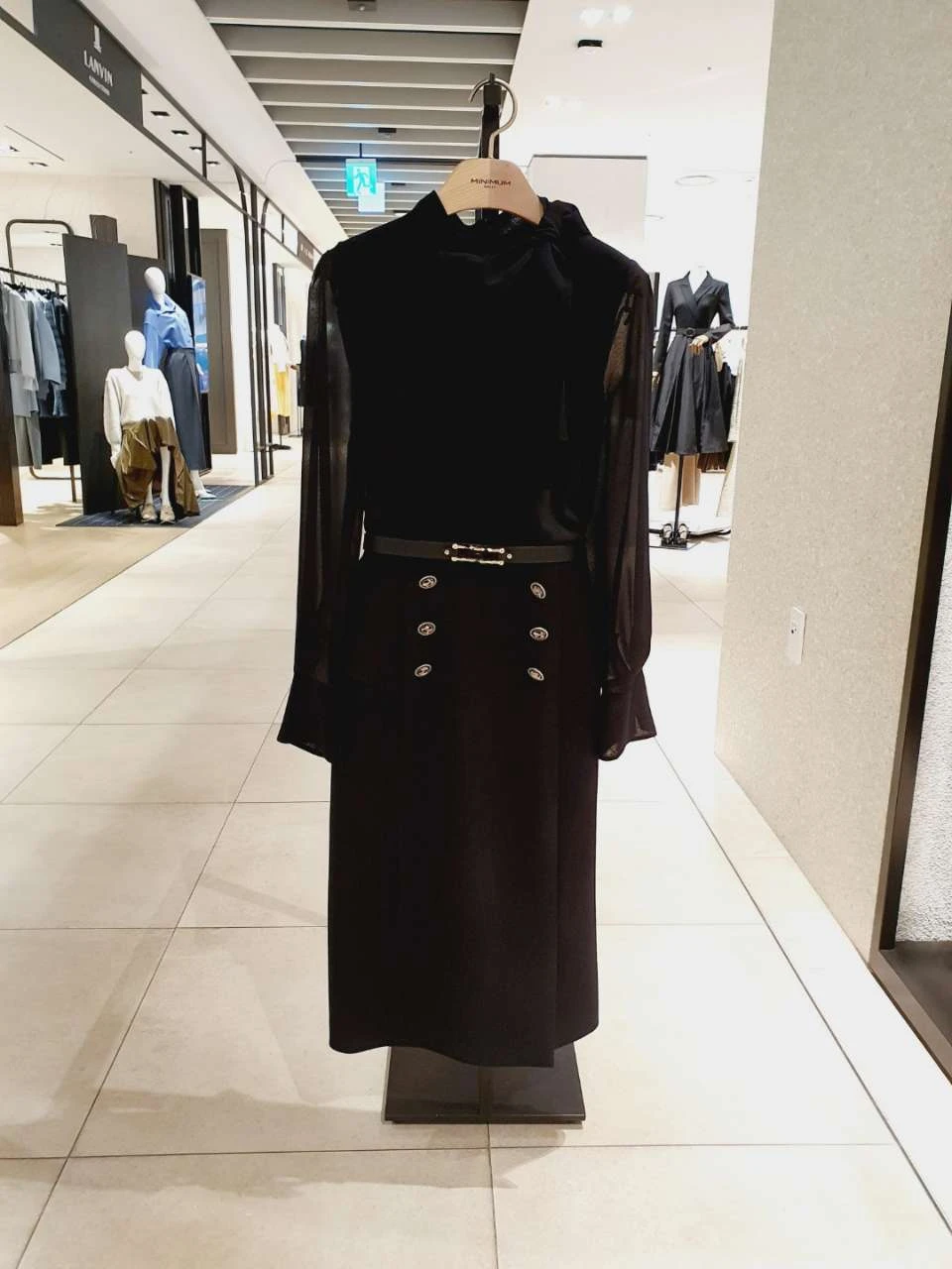 2024 Spring Autumn New Professional Belt Dress Fashion Long Sleeve Slim Double-Breasted OL Mid-Length Lace-up Bow Dress Women