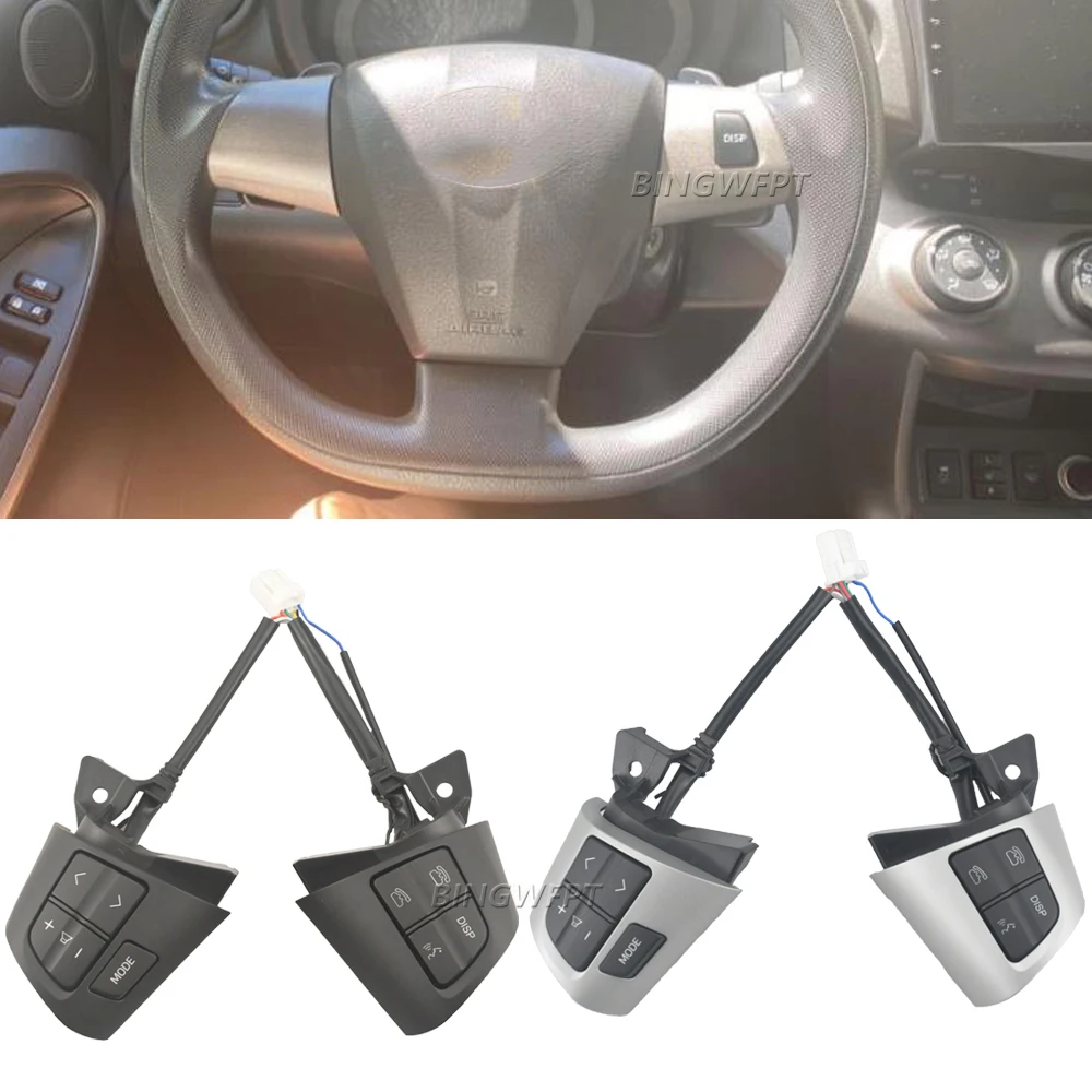 

Switch Button With Backlight For Toyota RAV4 2011-2012 2.4AT 2013 2.0AT Steering Wheel Audio Volume Music Control Button