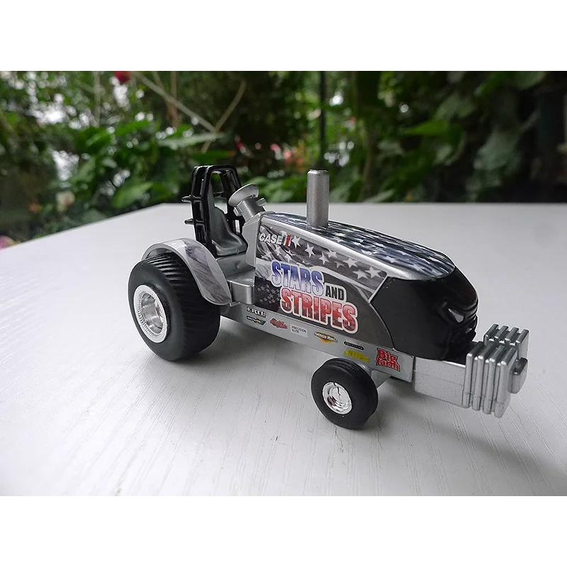 ダイキャスト ERTL 1:64 スケール星条旗プルケース極端な合金トラクターモデルグッズおもちゃギフトお土産ディスプレイ装飾