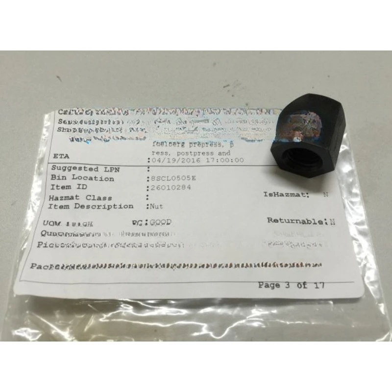 

Parts for 26.010.284 Heidelberg machine screw caps, nuts, Heidelberg press accessories