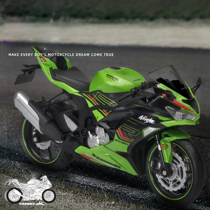

Коллекция 1/12 Kawasaki Ninja ZX-6R гоночный мотоцикл для пересеченной местности игрушечный город литая модель супер Спортивная миниатюрная коллекция подарок для мальчиков и детей