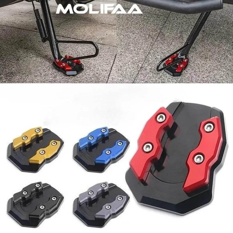 Motorcycle CNC Side Extension Foot Pad For Honda Forza 300 250 Nss350 Support Non-Slip Kickstand Enlarger Plate Accessories