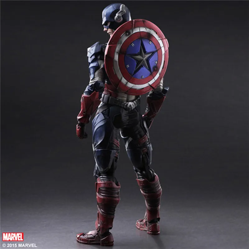 Marvel Figure Toys Play Arts Captain America Action Figure Joints Movable The Avengers Model Ornaments Gift Toy