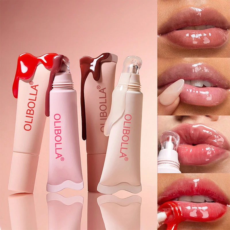 Hidratante Jelly Lip Glaze, Hidratante Profunda, Cuidado Diário Lip, Remove Lip Lines, Long-Lasting Nourishment, Espelho