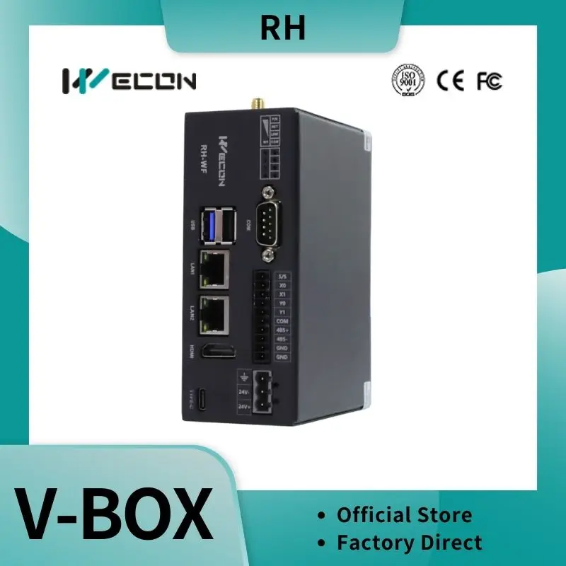 Wecon IIoT Gateway V-BOX RH-W HDMI Display on TV