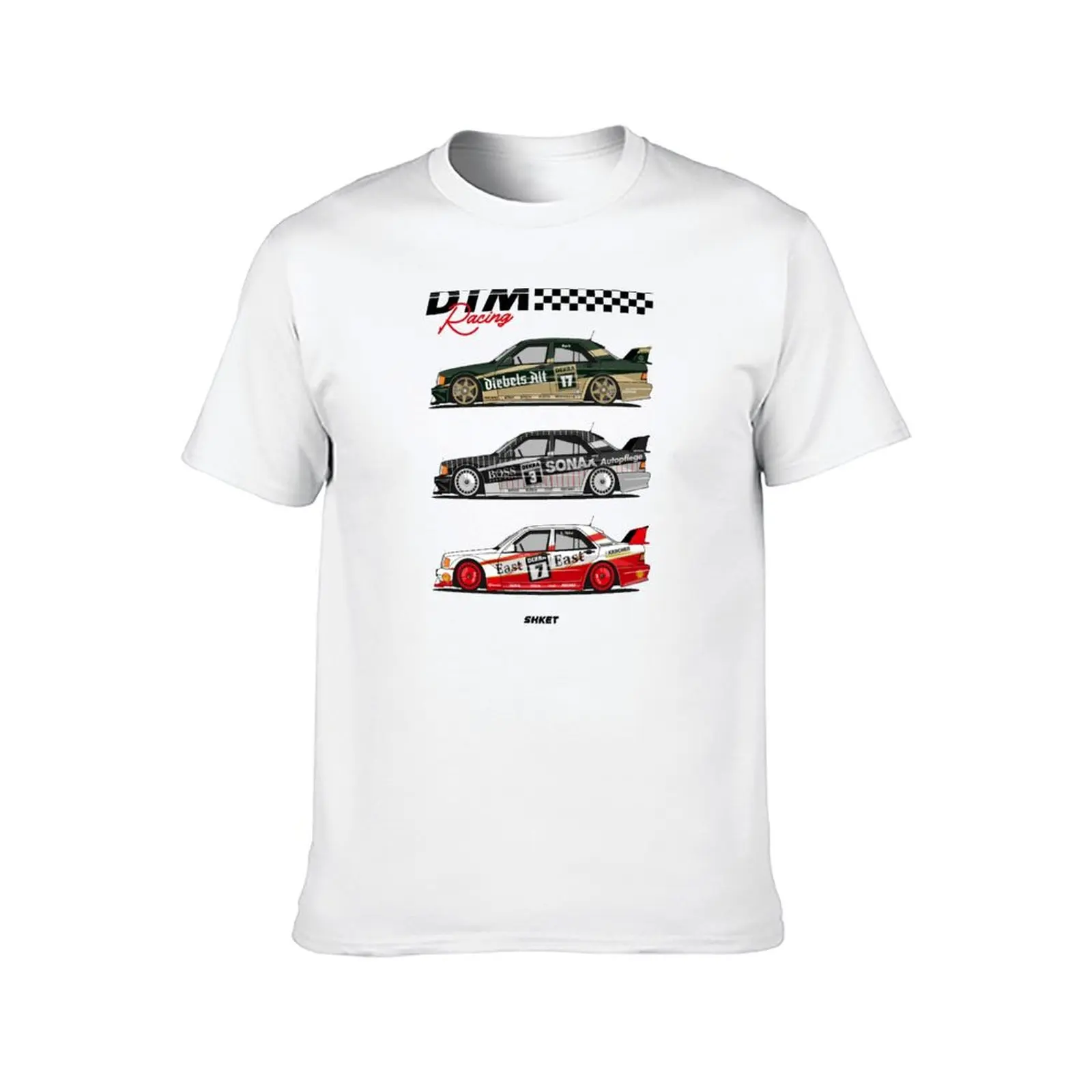 Mercedes 190e 2.5 DTM Racing T-Shirt plain quick-drying heavyweights T-shirt men