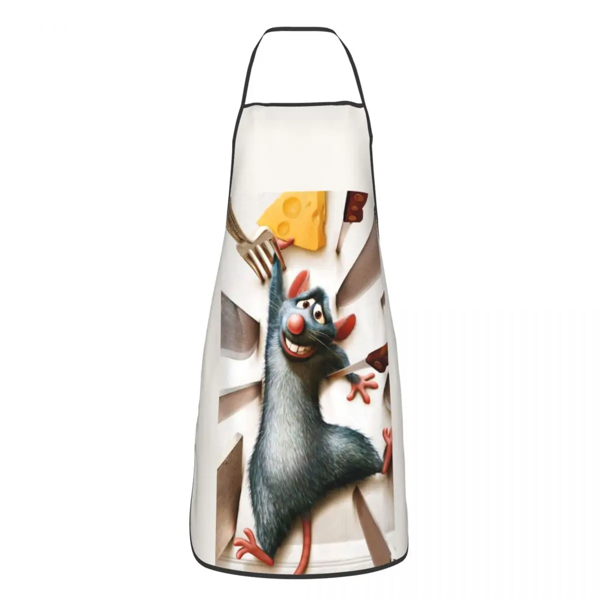 Custom Unisex Ratatouille Remy Bib Apron Adult Women Men Chef Tablier Cuisine for Cooking Kitchen Alfredo Linguini Chef Baking