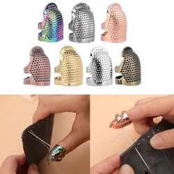 KRABALL 2pcs Sewing Thimble Vintage Finger Protector Antique Long Nail Thimble for Needlework Embroidery Tool Accessories