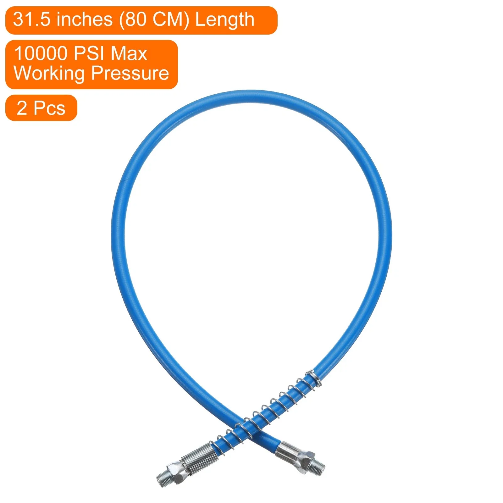 Flexible Grease Hose Flexible 1/8 Npt Hose Grease Gun Hose Iron For Grease Gun Lubrication Points Hard-To-Reach Areas