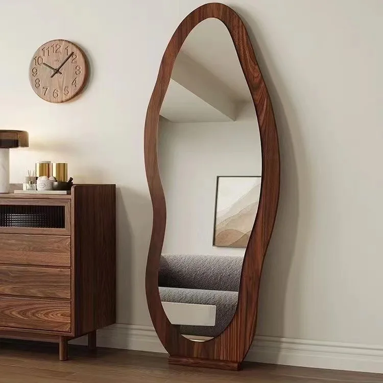 Special-shaped full-body household floor-to-ceiling mirror, mango-shaped high-end makeup mirror, clothing store fitting mirror