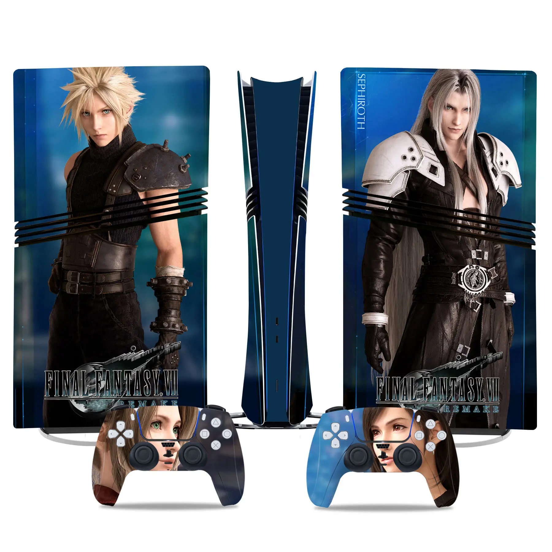 final fantasy VII Customized PS5 pro digital Vinyl Skins Stickers PS5 pro digital Controller Console skin stickers