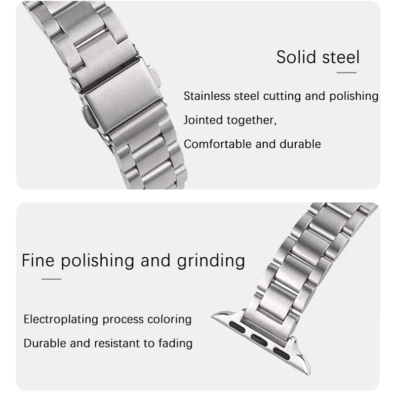 Women Strap For Apple Watch Ultra 6 7 8 Band SE 49mm 44mm 40mm 41mm Slim Stainless Steel Bracelet For iWatch 3 42mm 38mm Strap