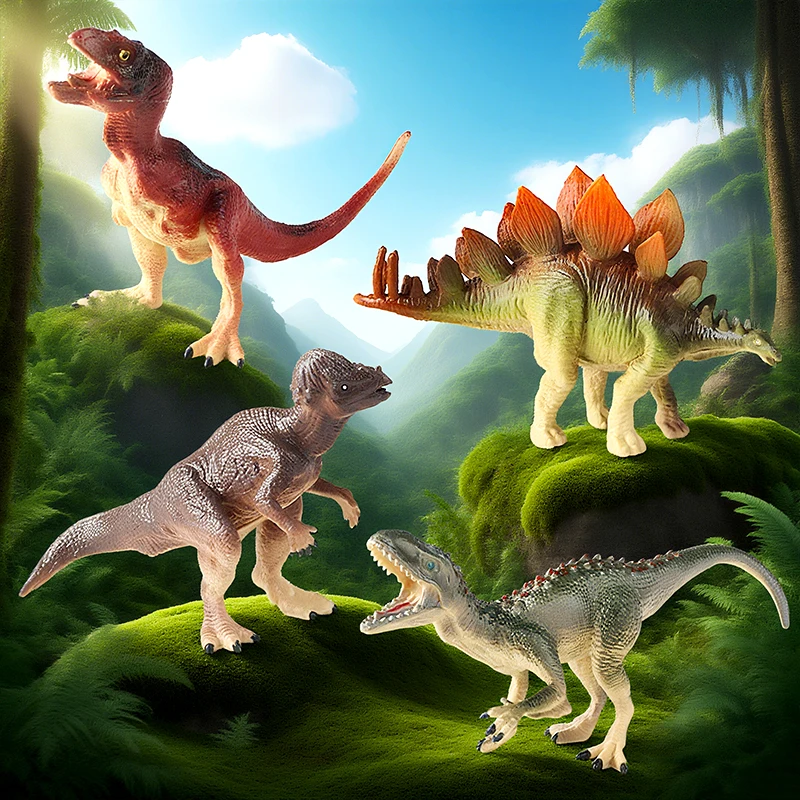 Oenux 12PCS Jurassic Dinosaurier Set Velociraptor Stegosaurus Spinosaurus T-Rex Modell Action-figuren PVC Sammlung Kinder Spielzeug geschenk – Detail 9