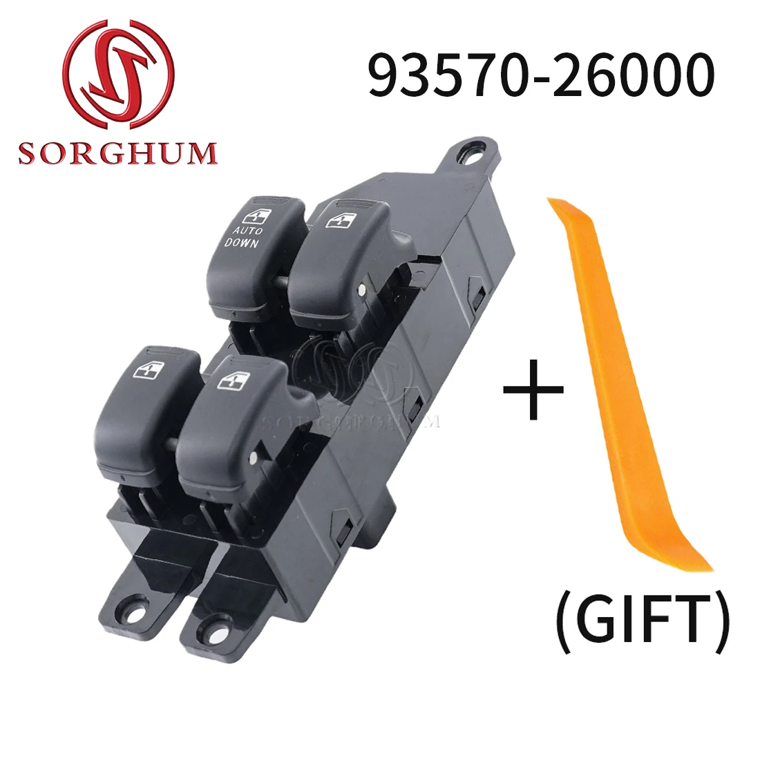 

Sorghum 93570-26000 Auto Down Front Left Driver Side Power Window Control Switch Button For Hyundai Santa Fe 2.4 2.7 2001-2006