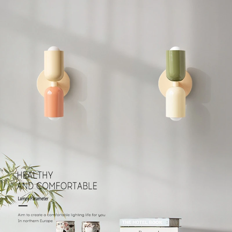 BAAG-LED applique moderne minimaliste crème Double têtes lumières pour salon chambre chevet étude décoration lumières