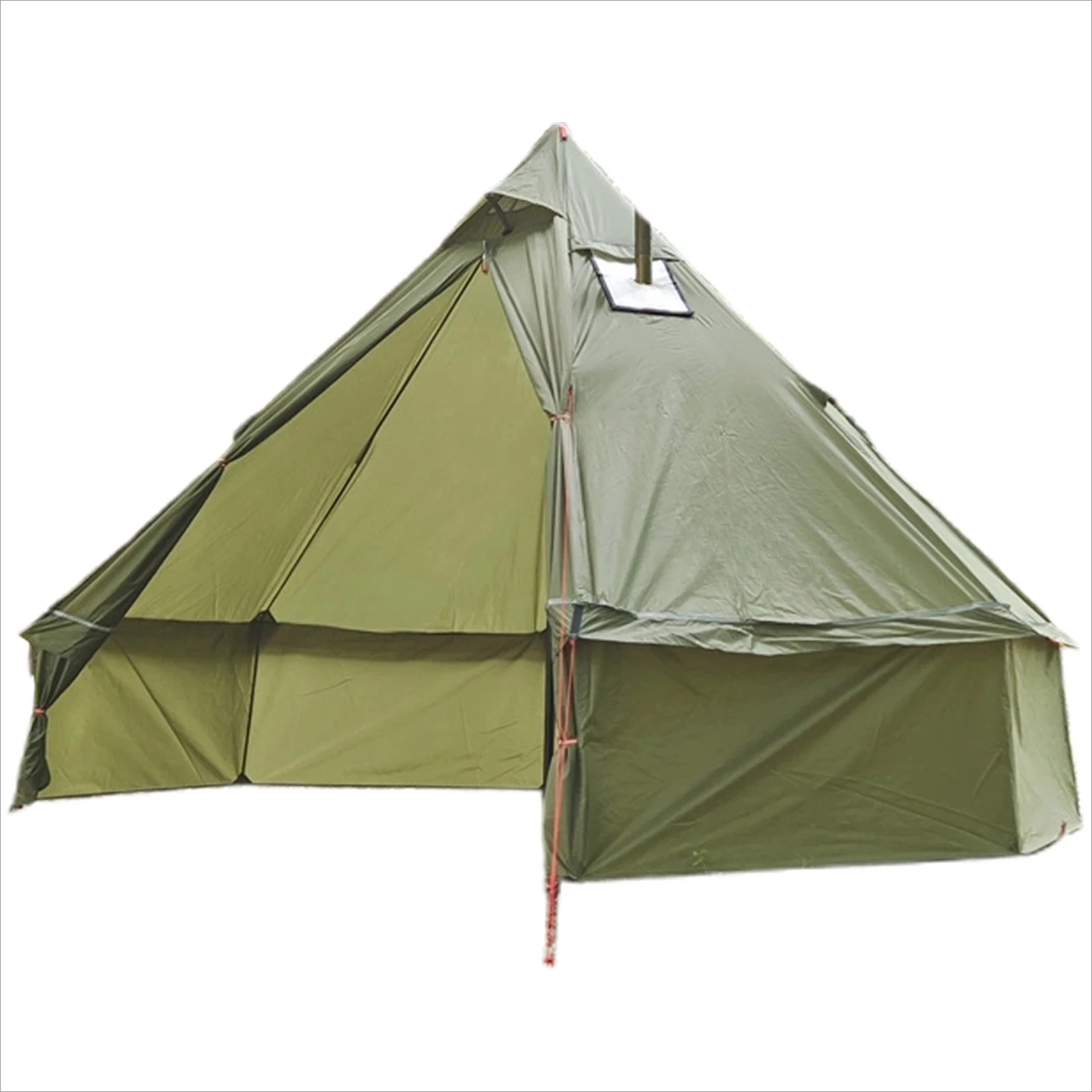 Tipi Tent for 2-4 People Tipi Hot Hiking Tipi Hot Tent with Stove Jack Camping Pyramid Teepee Tent for Camping Backpacking