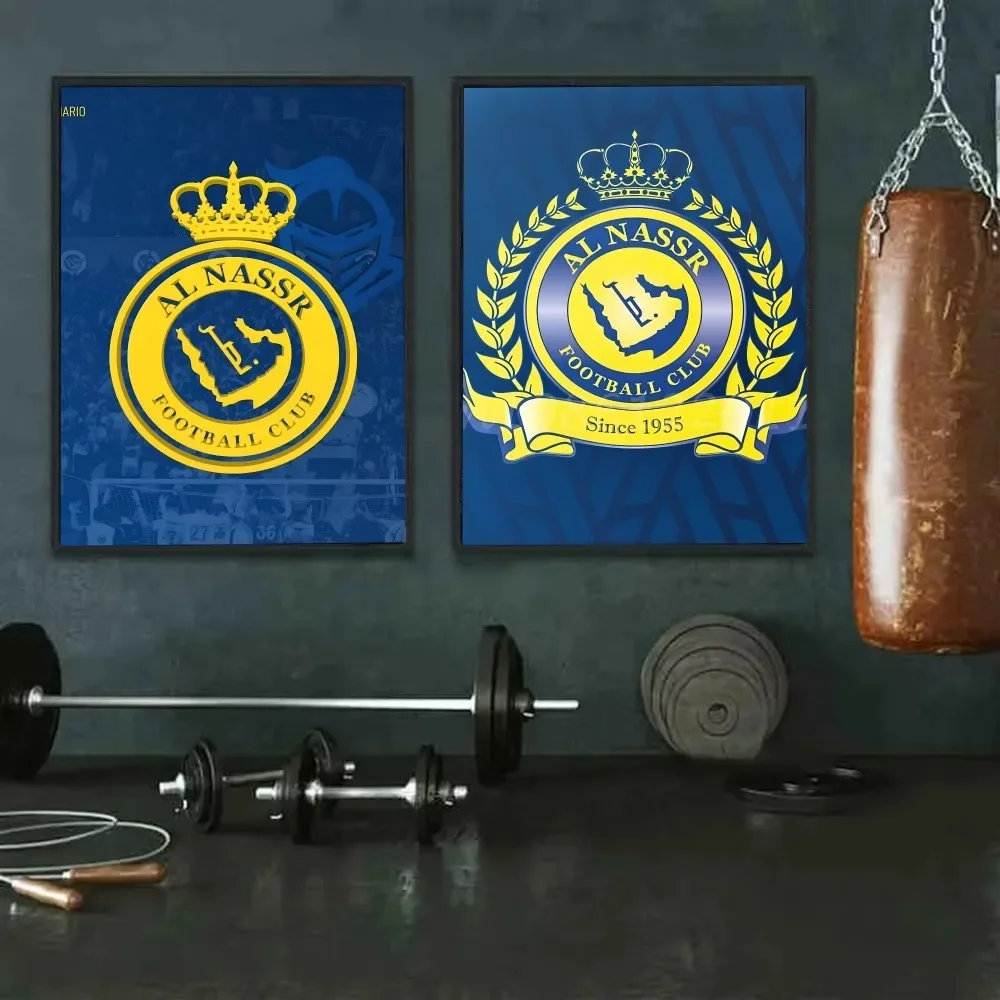 1 قطعة A-Al-Nassr FC ملصق رائع ذاتية اللصق الفن ورق مقاوم للماء ملصق مقهى بار غرفة جدار ديكور