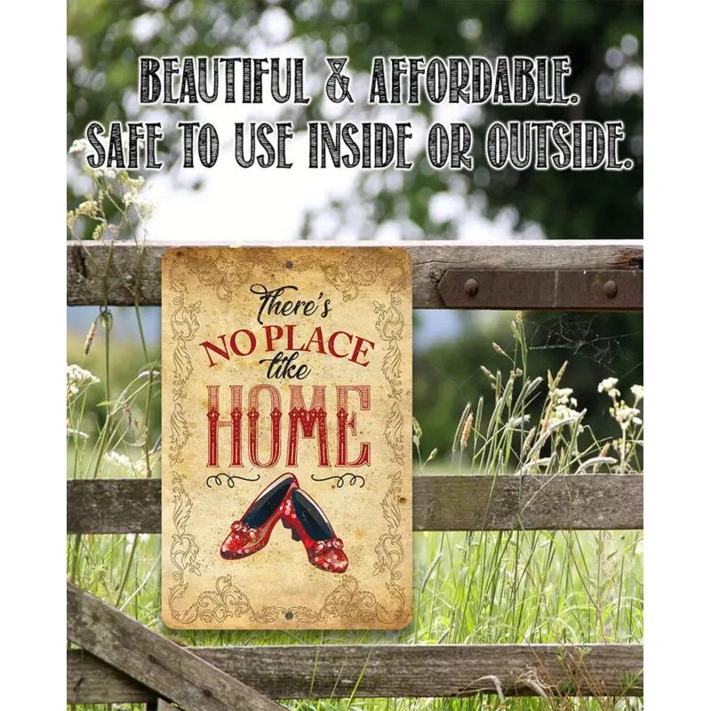 Wizard of Oz - There's No Place Like Home Metal Sign - Makes a Great Room Decor