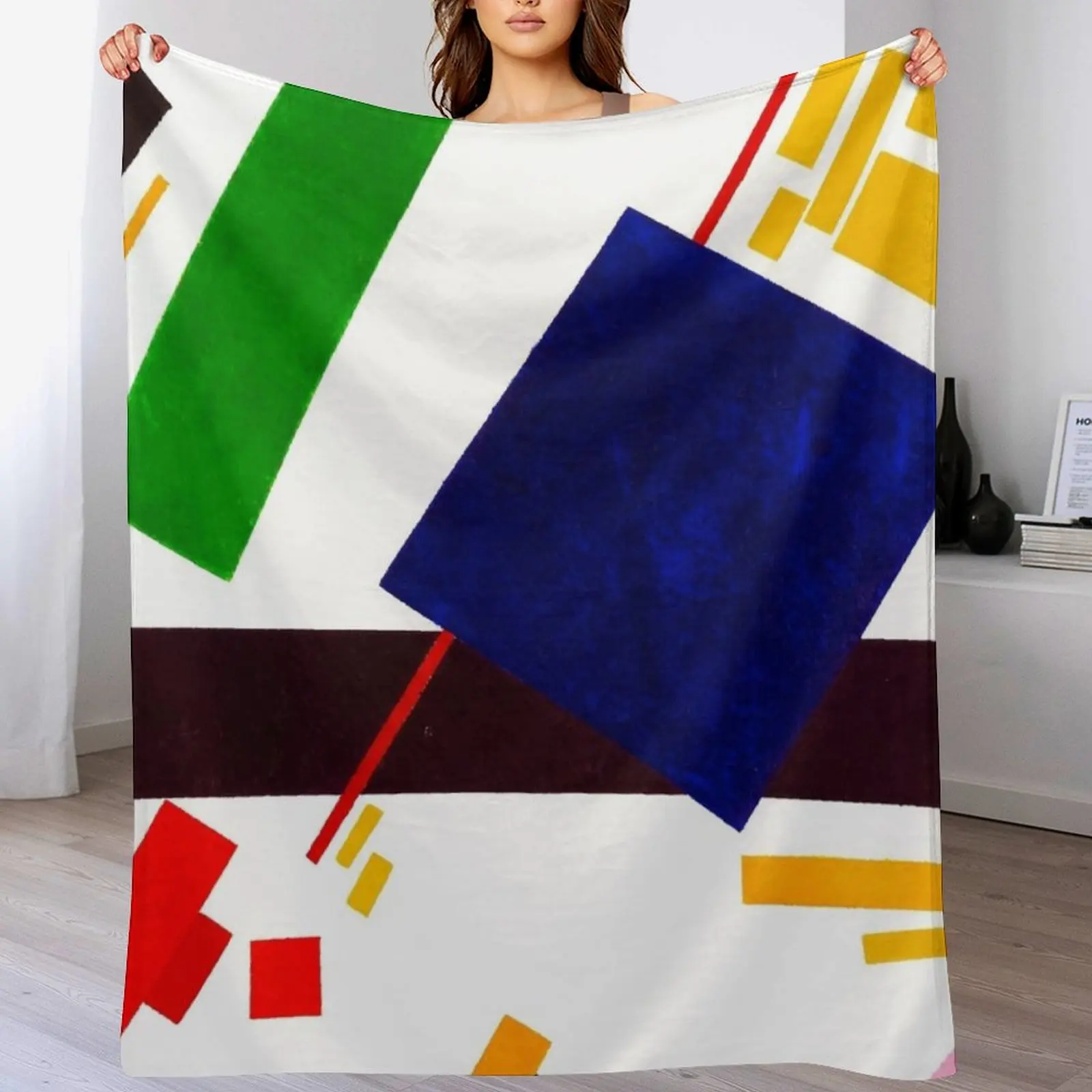 

KAZIMIR MALEVICH - (Transparent) Suprematism 1916 Original HD Throw Blanket Fuzzy Plush Throw Blanket for Sofa Chair