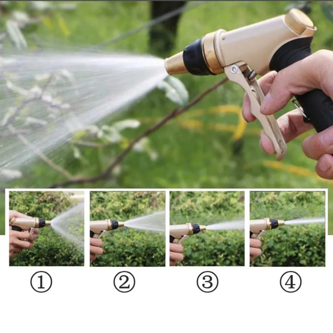 

New Household Copper-Zinc Alloy High Pressure Car Wash Garden Irrigation Water Gun Spray Cleaning Water Gun