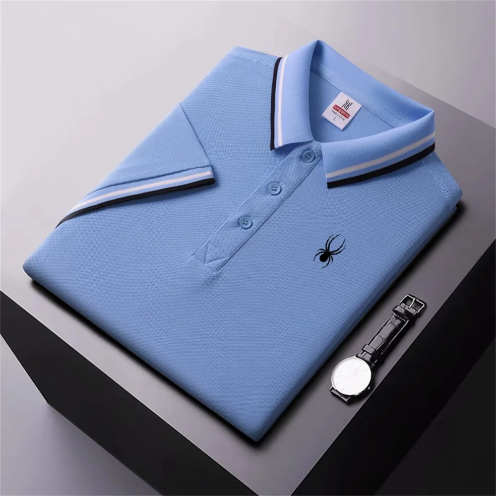 POLO traspirante ad asciugatura rapida estiva da uomo di alta qualità sport all\'aria aperta top da uomo business casual fashion streetwear da uomo